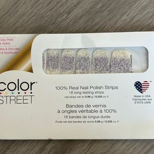 Purple glitter press on nails